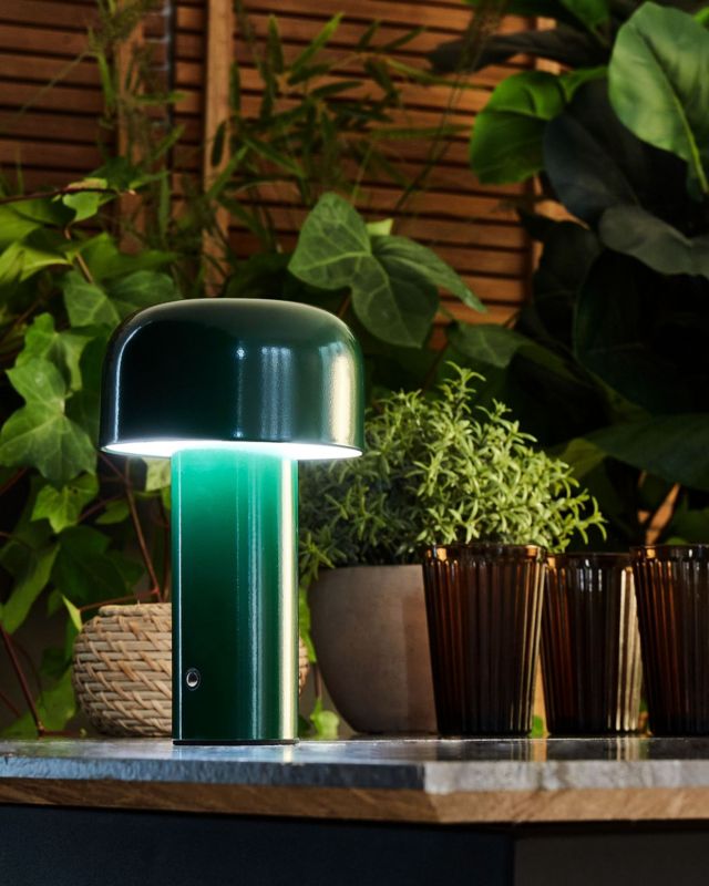 Bezprzewodowa lampa stołowa Besos LED Metal Zielony 1 szt.
