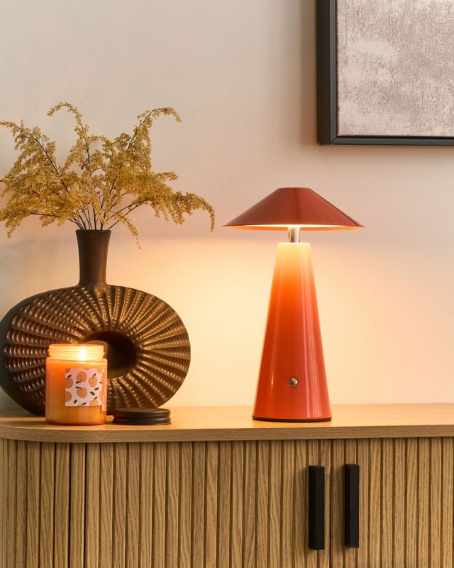 Bezprzewodowa lampa stołowa LED Apayao Ze ściemniaczem Metal Czerwony 1szt.