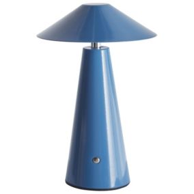 Bezprzewodowa lampa stołowa LED Apayao Ze ściemniaczem Metal Niebieski 1szt.