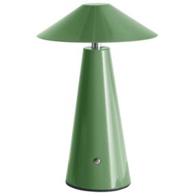 Bezprzewodowa lampa stołowa LED Apayao Ze ściemniaczem Metal Zielony 1szt.
