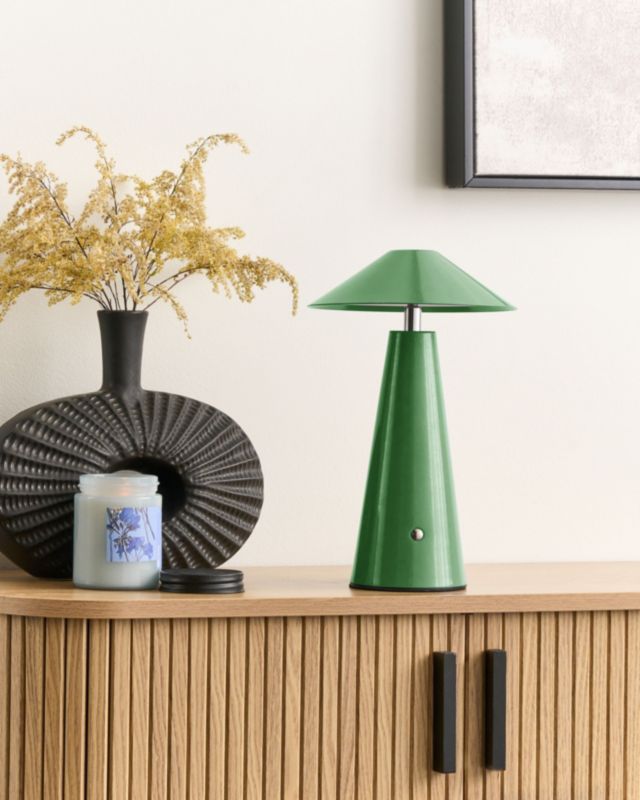Bezprzewodowa lampa stołowa LED Apayao Ze ściemniaczem Metal Zielony 1szt.