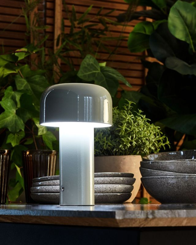 Bezprzewodowa lampa stołowa LED Besos Ze ściemniaczem Metal Szary 1 szt.