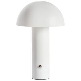 Bezprzewodowa lampa stołowa LED Bojo Ze ściemniaczem Metal Biały 1 szt.