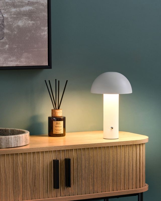 Bezprzewodowa lampa stołowa LED Bojo Ze ściemniaczem Metal Biały 1 szt.