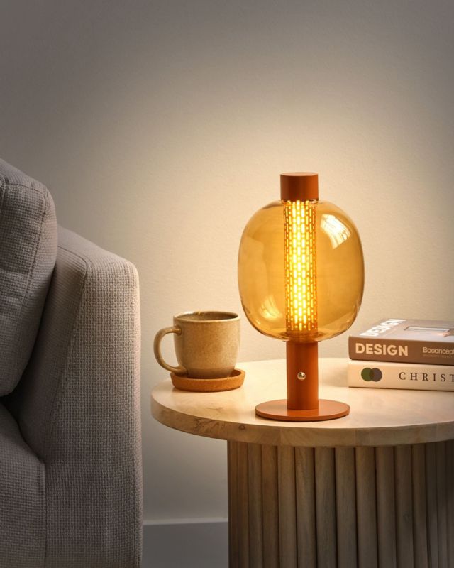 Bezprzewodowa lampa stołowa LED Bojo Ze ściemniaczem Metal Brązowy 1 szt.