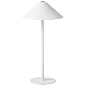 Bezprzewodowa lampa stołowa LED Francoli Ze ściemniaczem Metal Biały 1 szt.