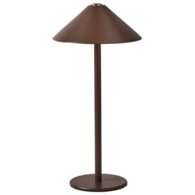 Bezprzewodowa lampa stołowa LED Francoli Ze ściemniaczem Metal Brązowy 1 szt.