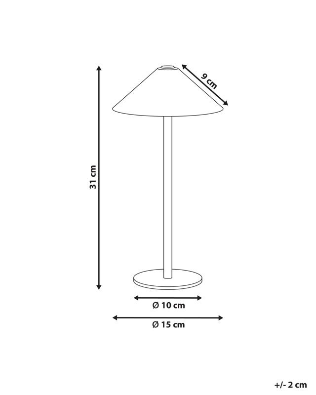Bezprzewodowa lampa stołowa LED Francoli Ze ściemniaczem Metal Brązowy 1 szt.