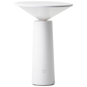Bezprzewodowa lampa stołowa LED Levira Ze ściemniaczem Metal Biały 1 szt.