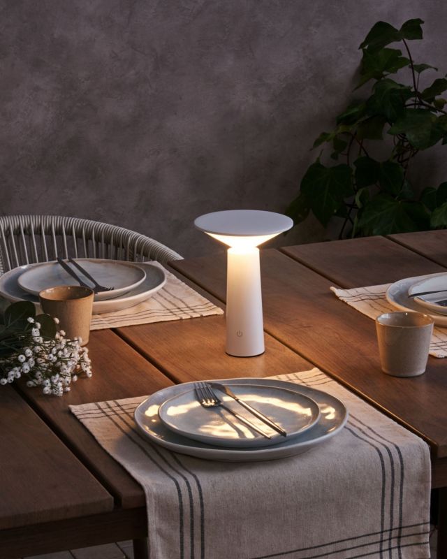 Bezprzewodowa lampa stołowa LED Levira Ze ściemniaczem Metal Biały 1 szt.