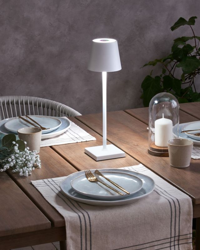 Bezprzewodowa lampa stołowa Valira LED Metal Biały 1 szt.