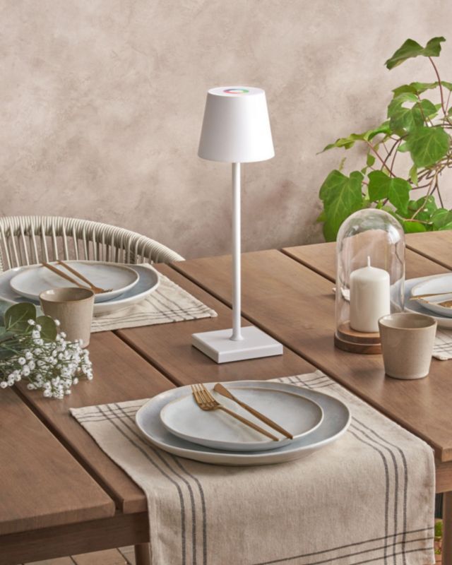 Bezprzewodowa lampa stołowa Valira LED Metal Biały 1 szt.