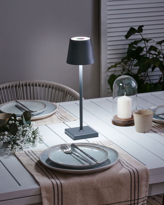 Bezprzewodowa lampa stołowa Valira LED Metal Ciemnoszary 1 szt.