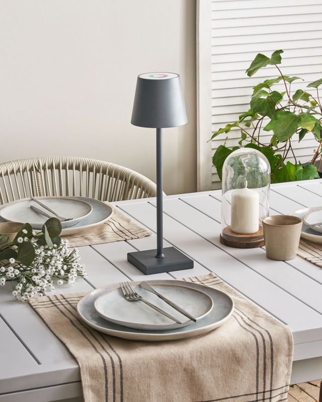 Bezprzewodowa lampa stołowa Valira LED Metal Ciemnoszary 1 szt.