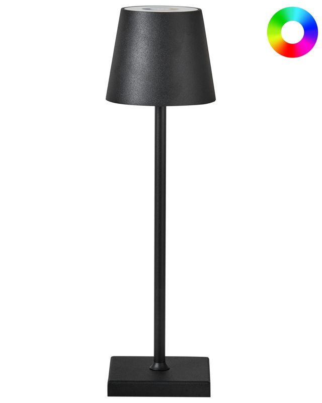 Bezprzewodowa lampa stołowa Valira LED Metal Czarny 1 szt.
