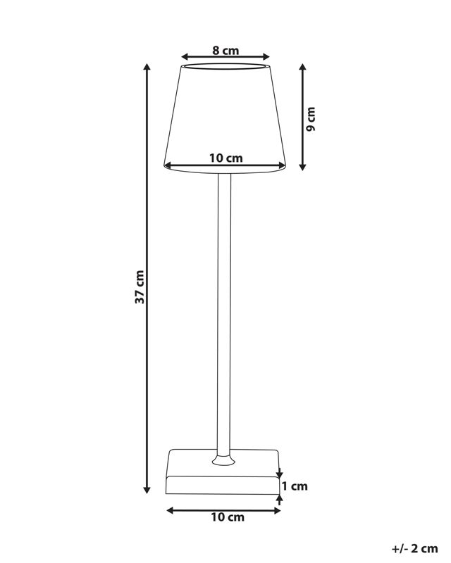 Bezprzewodowa lampa stołowa Valira LED Metal Czarny 1 szt.