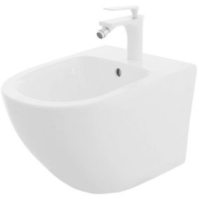 Bidet Ceramiczny Rea Carlo Carter Mini 49,5X37X32,5Cm Biały 1 Szt