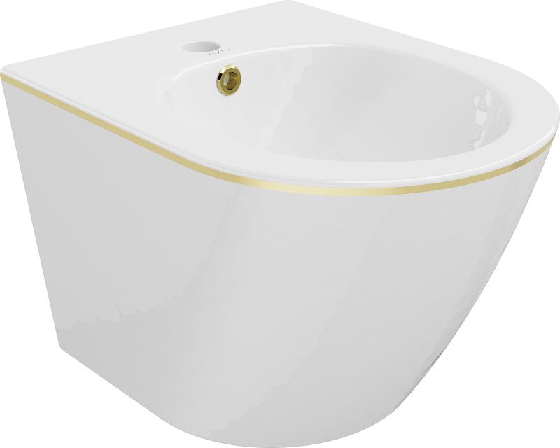 Bidet wiszący Mexen Lena biały/złoty 48 cm  35224805 1 szt.