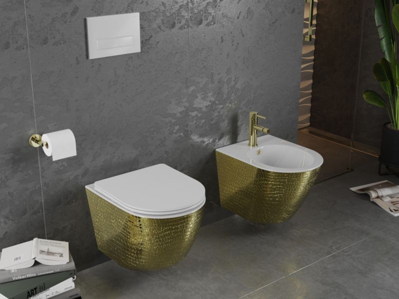 Bidet wiszący Mexen Lena biały/złoty 48 cm  35224808 1 szt.