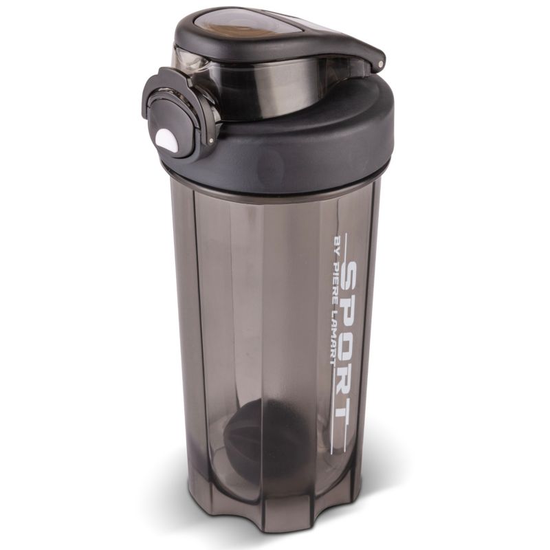 Bidon Butelka Sportowa Lamart LT4071 Shaker 600 ml Z Kulką Do Mieszania Tritan Czarna 1szt