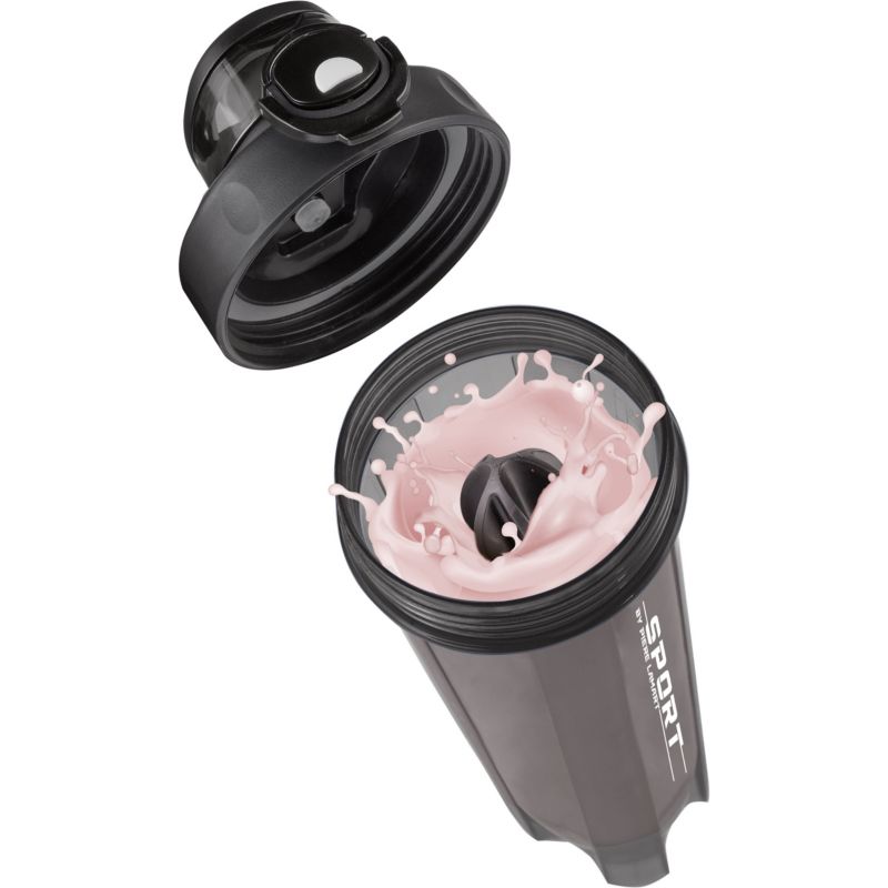 Bidon Butelka Sportowa Lamart LT4071 Shaker 600 ml Z Kulką Do Mieszania Tritan Czarna 1szt