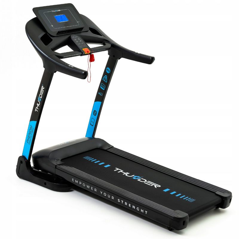 Bieżnia elektryczna THUNDER PHENOM-S-BLACK 18 km/h pas 45 cm 160 kg  15-stopniowy wznios Bluetooth 1szt.