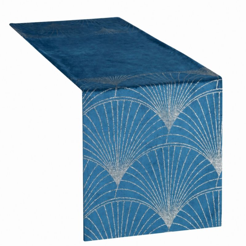 Bieżnik Eurofirany 35 x 180 cm granatowy złoty 1 szt.