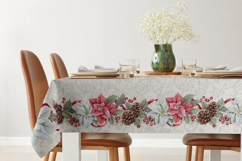 Bieżnik Eurofirany 50 x 110 cm kremowy różowy 1 szt.