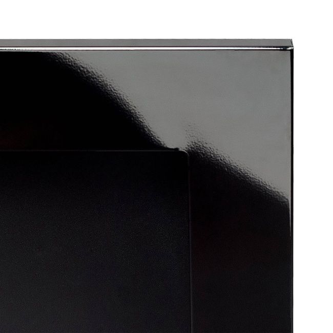 Biokominek wiszący z szybą 1200 x 400 mm czarny połysk