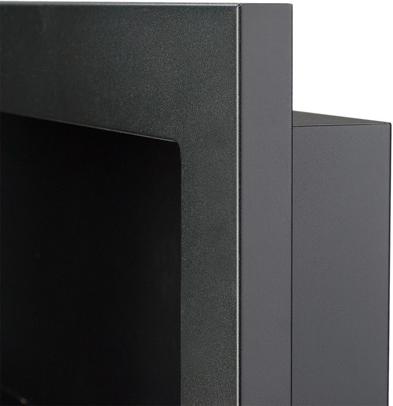Biokominek wiszący z szybą 1200 x 400 mm czarny