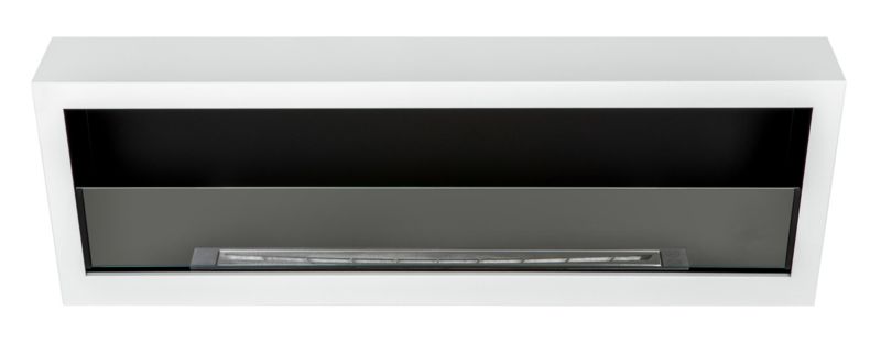 Biokominek Yannkes S-Line BOX wiszący 120 cm biały, z szybą 1szt.