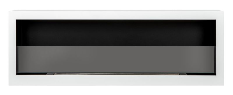 Biokominek Yannkes S-Line BOX wiszący 120 cm biały, z szybą 1szt.