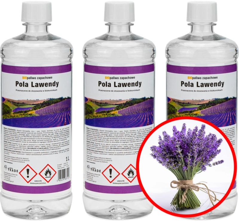 BiokominkiGMT Biopaliwo zestaw POLA LAWENDY .3szt