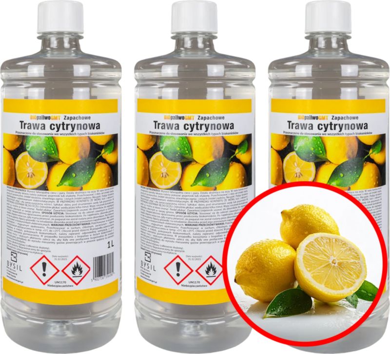 BiokominkiGMT Biopaliwo ZESTAW TRAWA CYTRYNOWA 3szt..