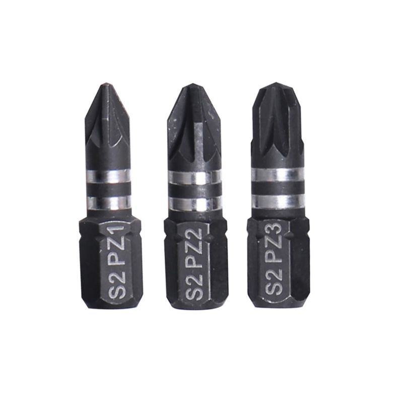 Bity udarowe Erbauer 25 mm PZ1/2/3 3 szt.