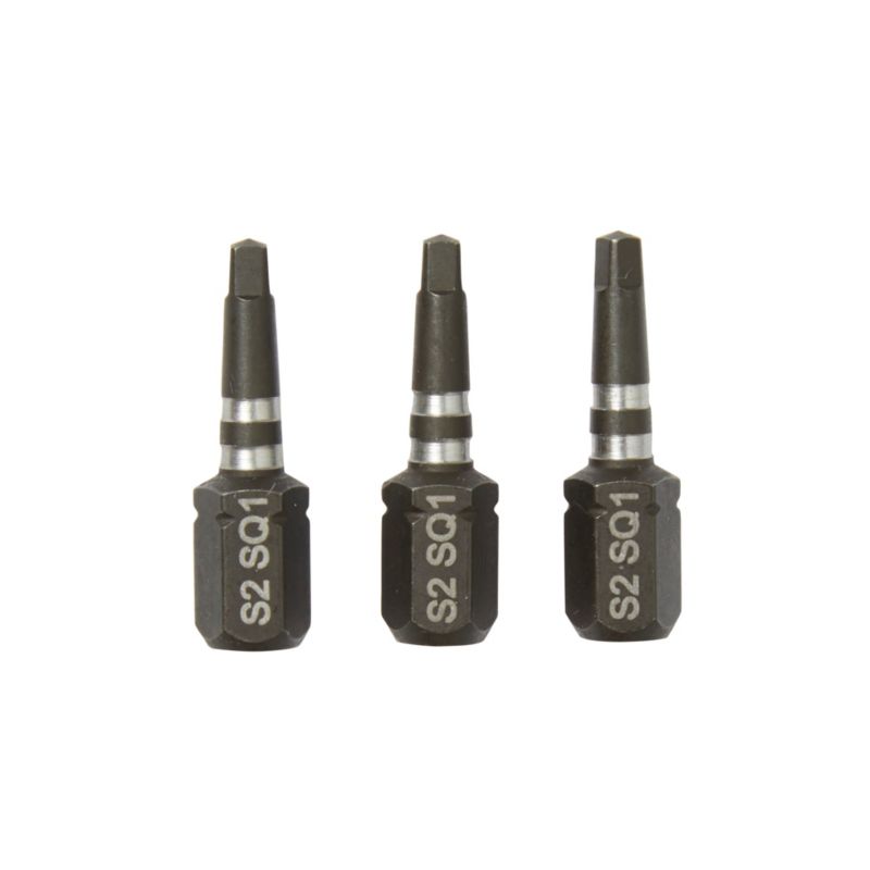 Bity udarowe Erbauer 25 mm SQ1 3 szt.