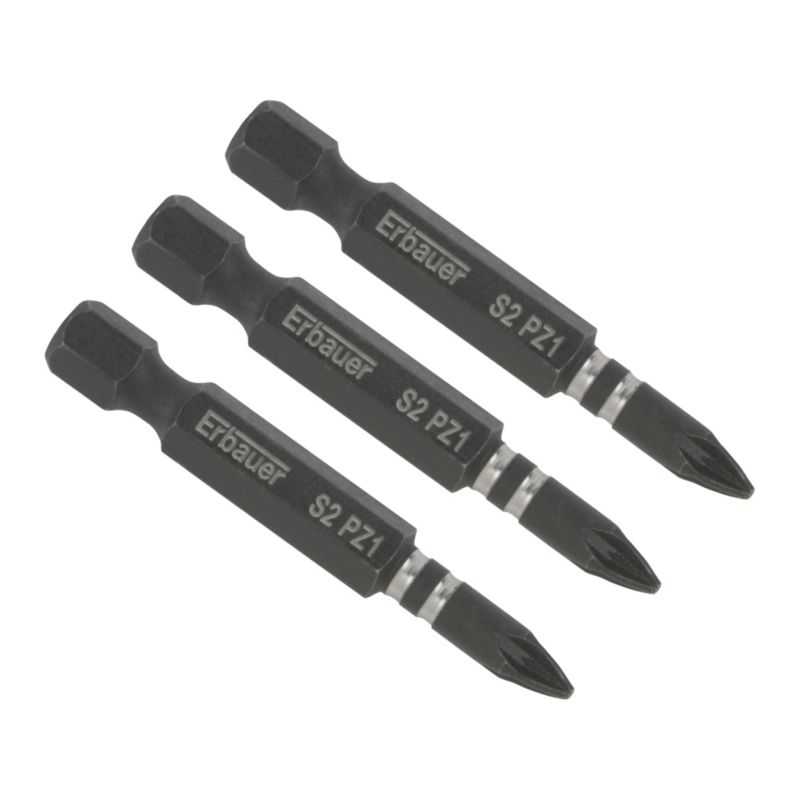Bity udarowe Erbauer 50 mm PZ1 3 szt.