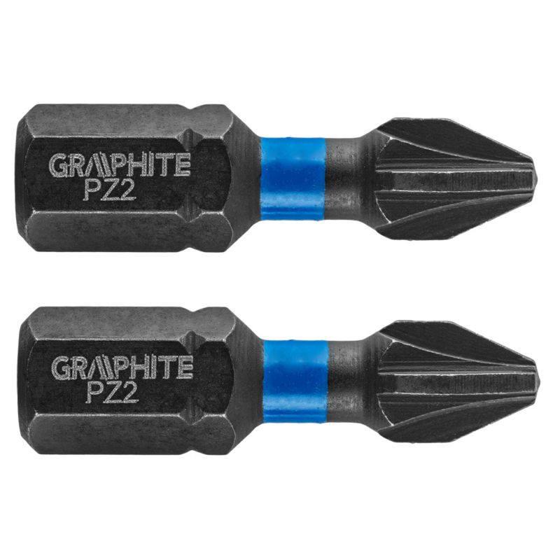Bity udarowe GRAPHITE typ PZ2 x 25 mm, 2 szt. 1 kpl.
