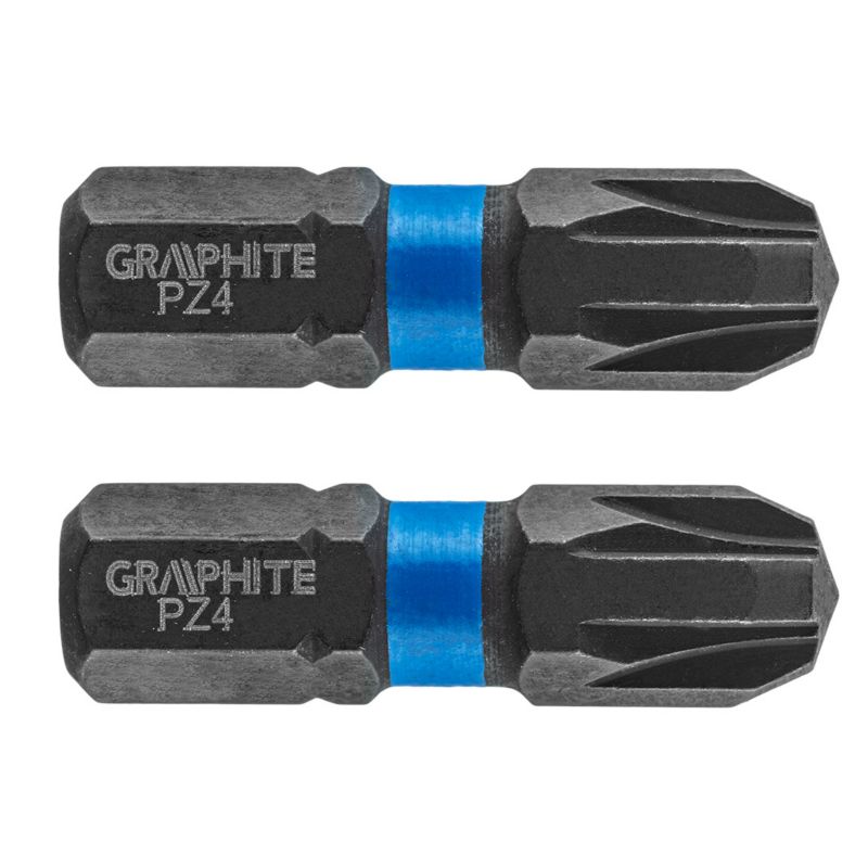 Bity udarowe GRAPHITE typ PZ4 x 25 mm, 2 szt. 1 kpl.