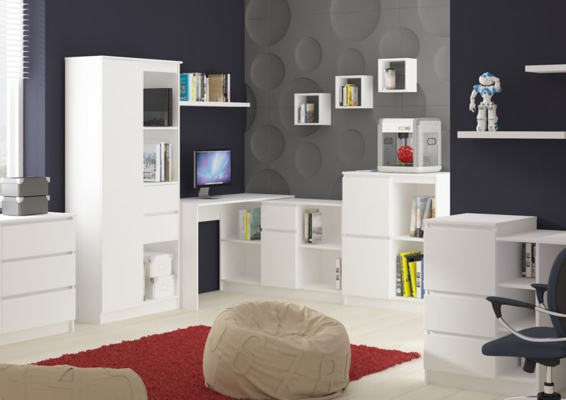 Biurko Akord B17 Białe 120 cm kolor Biały mat 120x50x79 cm 1 szt.