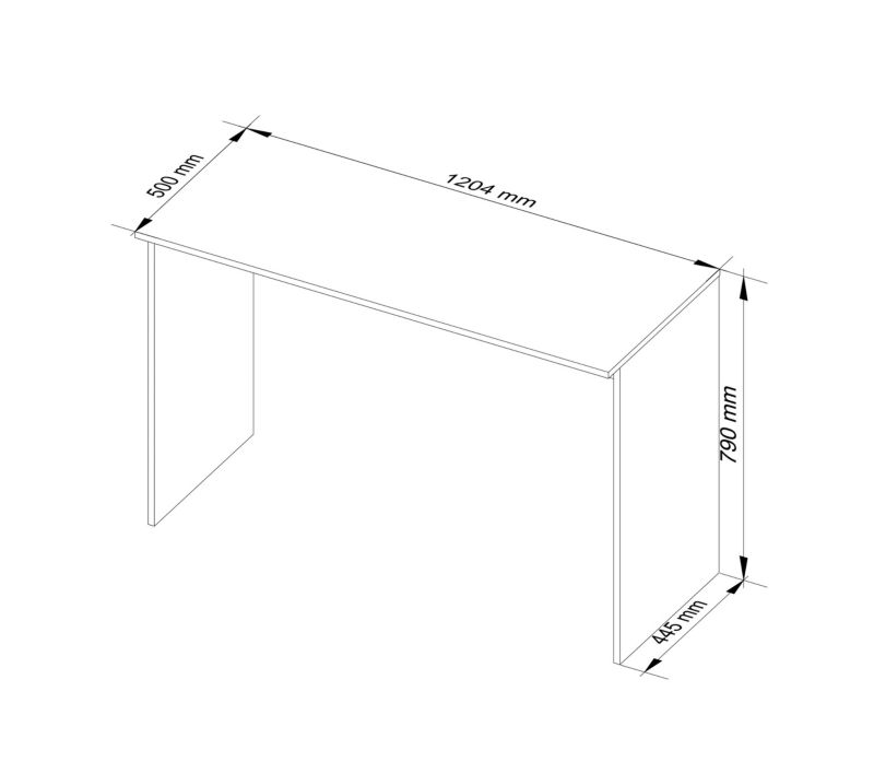 Biurko Akord B17 Dąb Sonoma 120 cm kolor Dąb Sonoma mat 120x50x79 cm 1 szt.