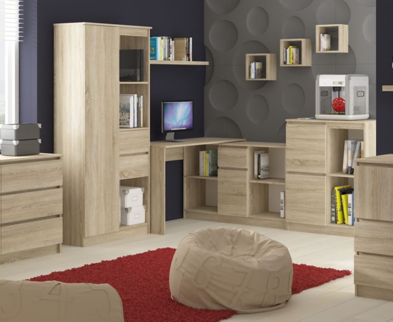 Biurko Akord B17 Dąb Sonoma 120 cm kolor Dąb Sonoma mat 120x50x79 cm 1 szt.