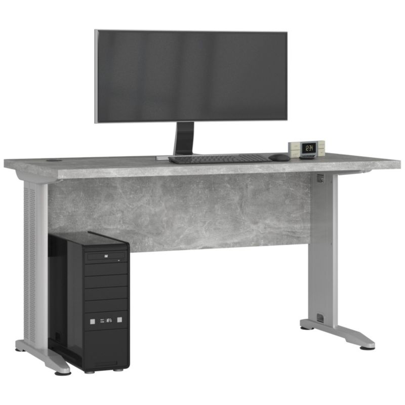 Akord BM135 psací stůl Grey Concrete 135 cm barva Concrete mat 135x60x76 cm 1 ks.
