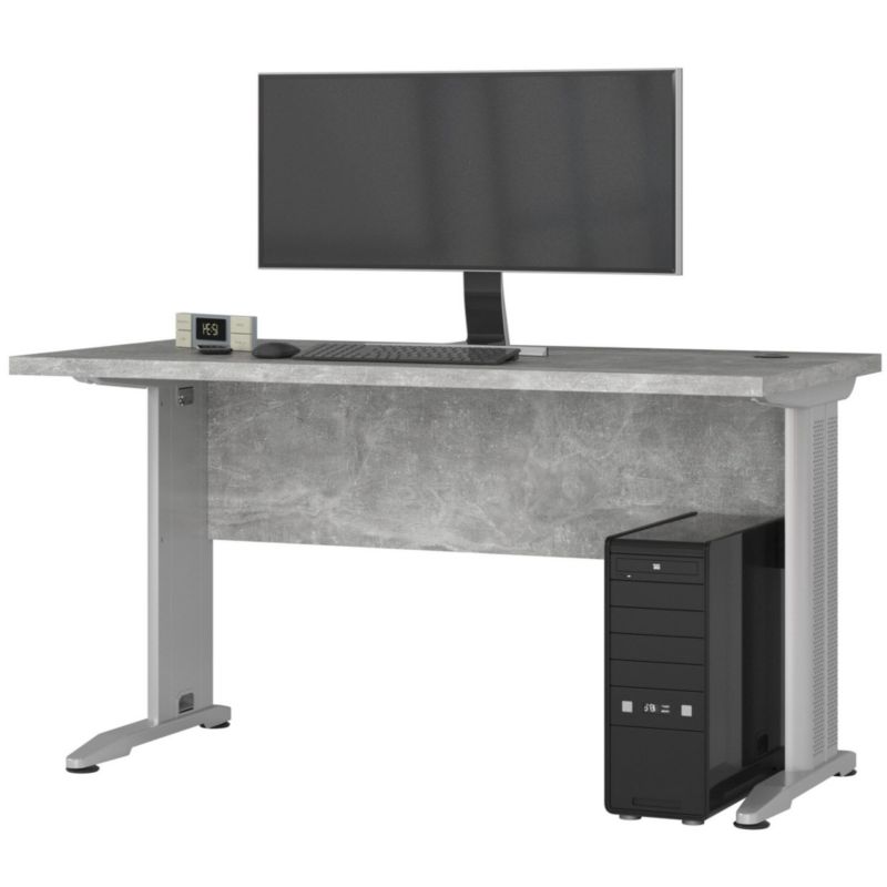 Akord BM135 psací stůl Grey Concrete 135 cm barva Concrete mat 135x60x76 cm 1 ks.