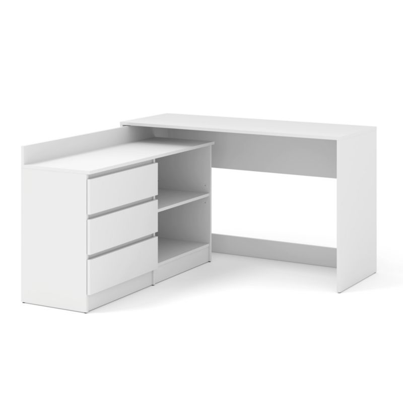 Biurko Bim Furniture MAJA narożne rozkładane białe 3 szuflady 1 szt.