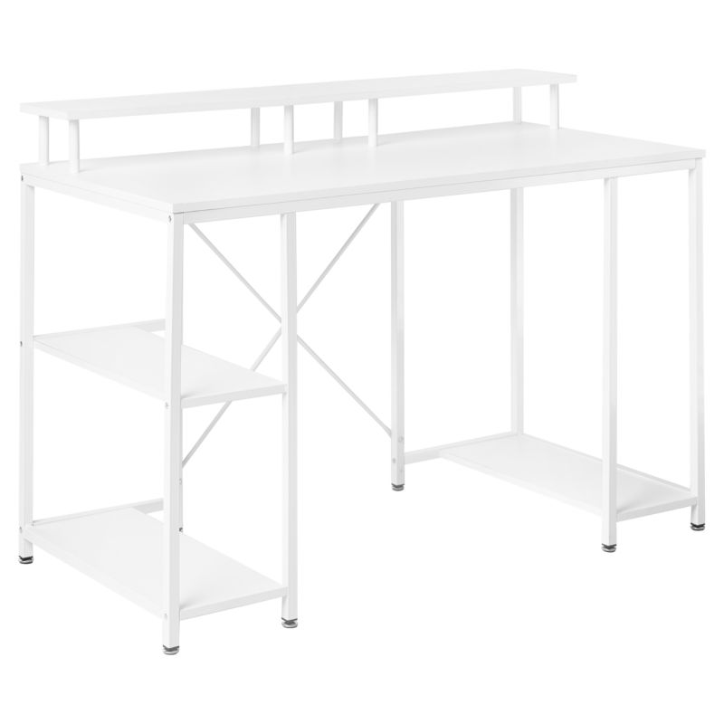 Biurko Caddo 120 cm 60 cm z półkami Biały 1 szt.