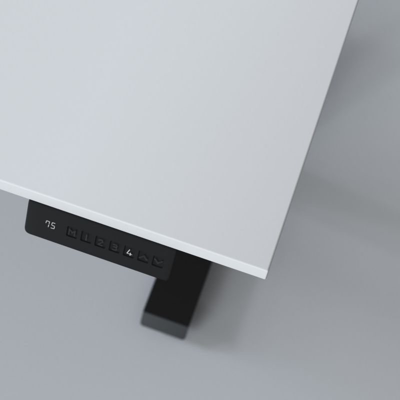 Biurko elektryczne KOLM prostokątny 138 x 80 cm Biały 1szt.