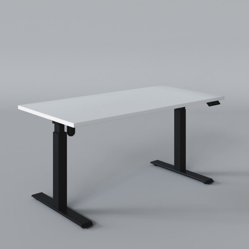 Biurko elektryczne KOLM prostokątny 138 x 80 cm Biały 1szt.