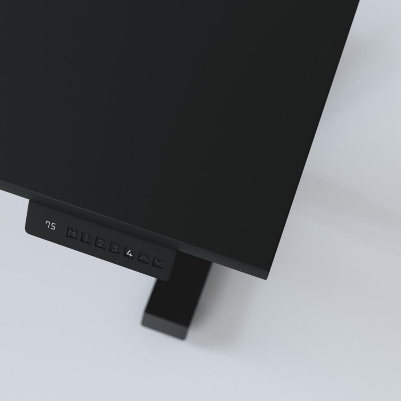 Biurko elektryczne KOLM prostokątny 138 x 80 cm Czarny 1szt.