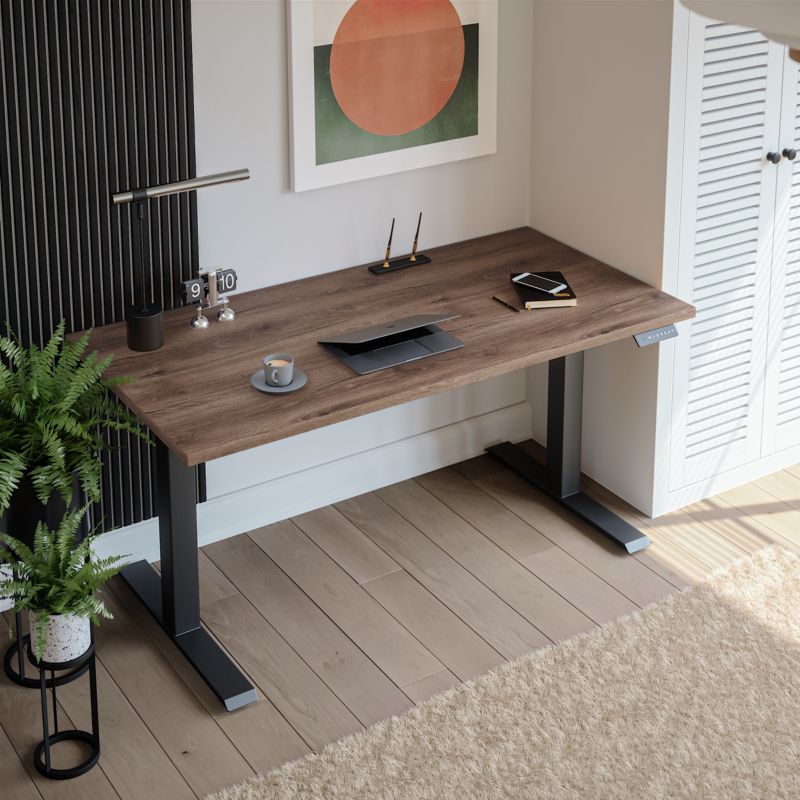 Biurko elektryczne KOLM prostokątny 180 x 95 cm Dąb Czekoladowy 1szt.